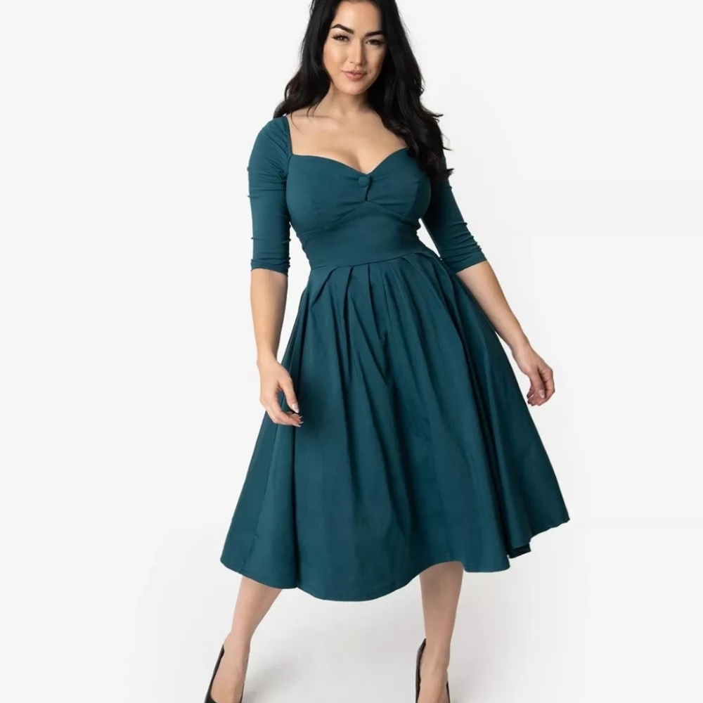 Unique Vintage 1950s inspired swing dress
